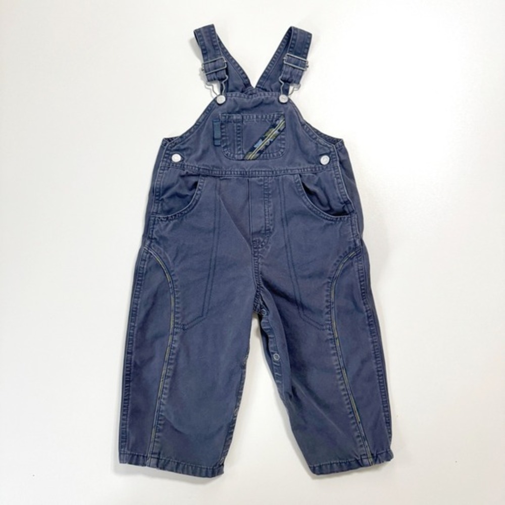Vintage 90's 2000's Y2K Baby Guess Overalls Kids‎ Navy Blue Camo Trim 24M
